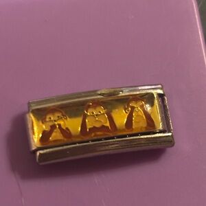 3 monkeys french bracelet double link